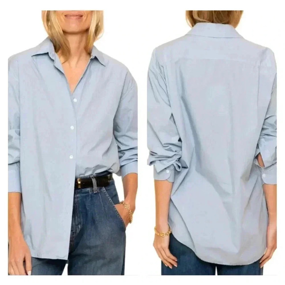 Nili Lotan Yorke Button Down Oversized Long Sleeve Shirt - Picture 1 of 7